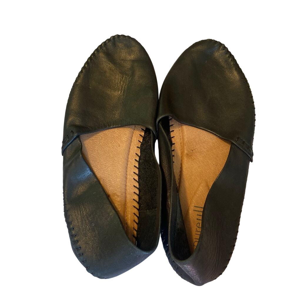 PureJill Women’s Flats, Moccasin, Black, Leather, Size 7.5, Comfort, Slip On